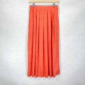 Melrose Maxi Skirt Pleats Lightweight Cottage Grandma Modest Church Boho 90s S